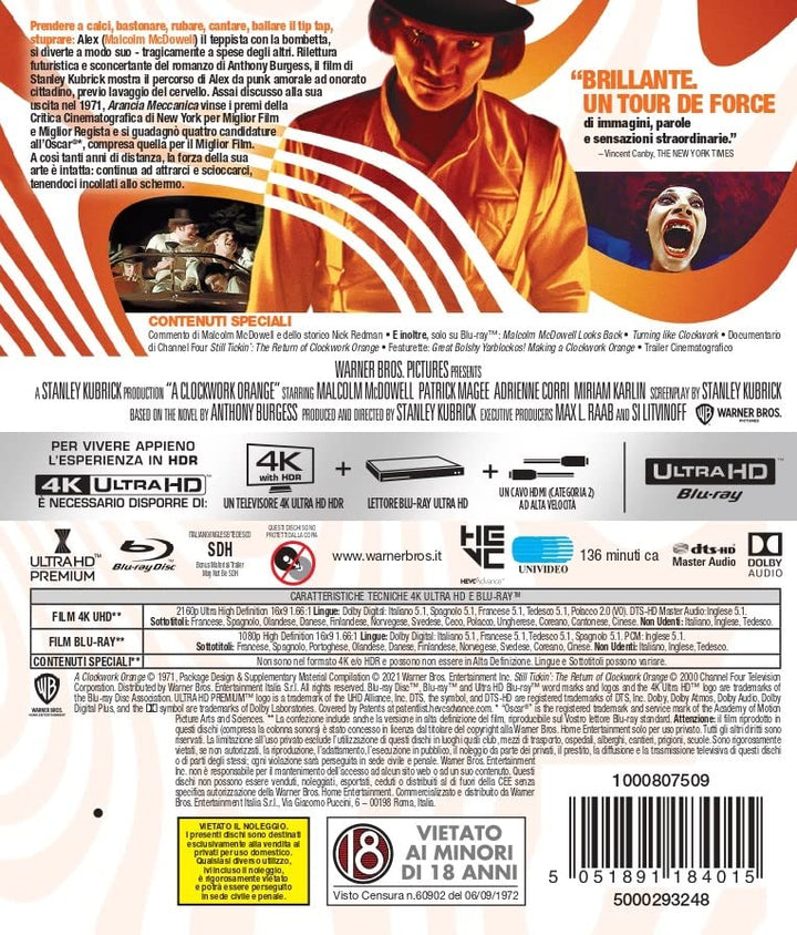 A Clockwork Orange [Blu-Ray] [Region B] (IMPORT) (Keine deutsche Version), Blu-ray