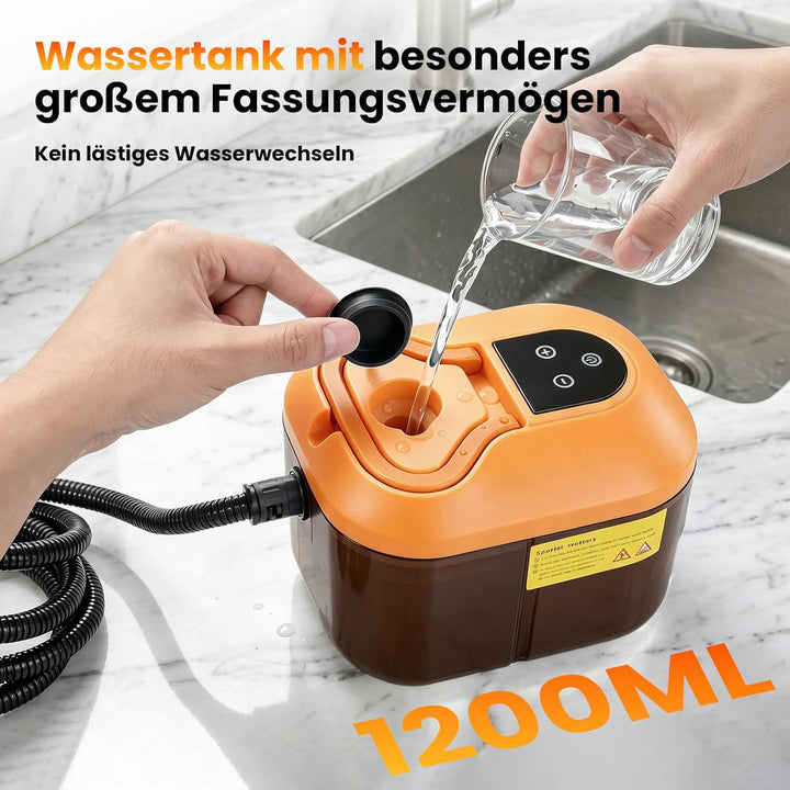 4.5 Bar Dampfreiniger Handgerät, 2500W Handdampfreiniger für das Haus Mehrzweck, 6 Einstellbare Gesc