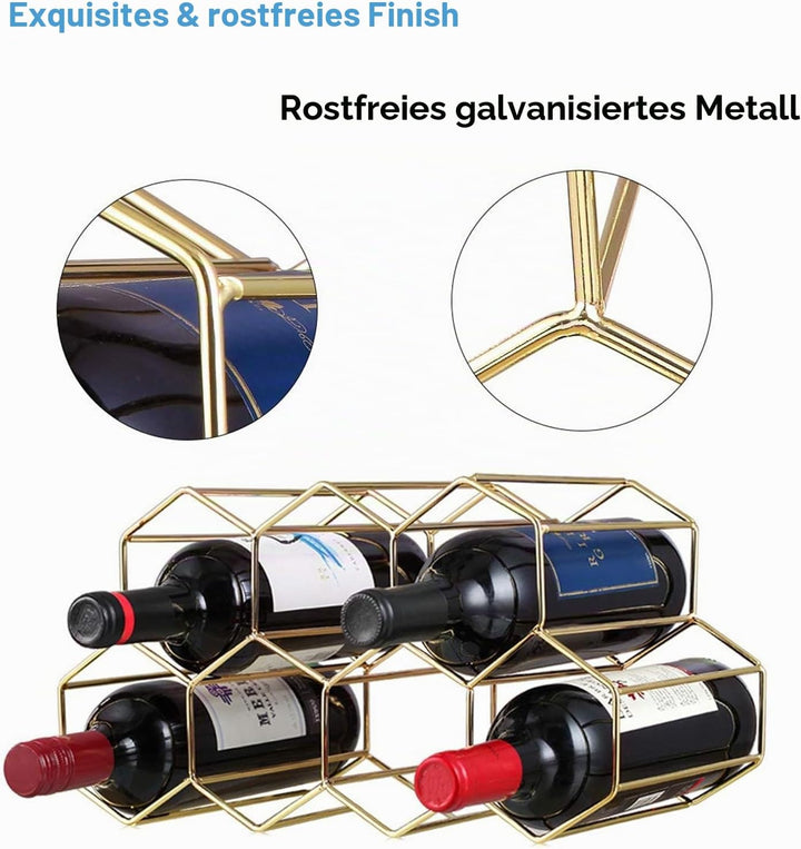 Weinregal Metall Freistehender, Freistehender Weinflaschenhalte, Tisch Weinregal, Arbeitsplatte Wein