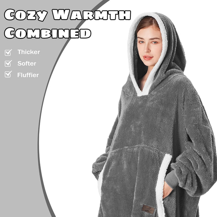 Catalonia Classy Decke mit Ärmel Oversize Hoodie Kuscheldecke-Kuscheldecke Zum Anziehen mit Ärmeln u
