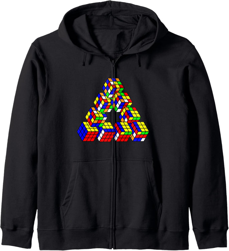 Nerdy Puzzle Cube Penrose Dreieck Geschenk Kapuzenjacke