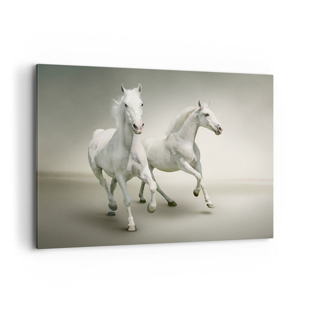 Bilder auf Leinwand 100x70cm Leinwandbild Tiere araber pferd bauernhof Gross Wanddeko Bild Schlafzim
