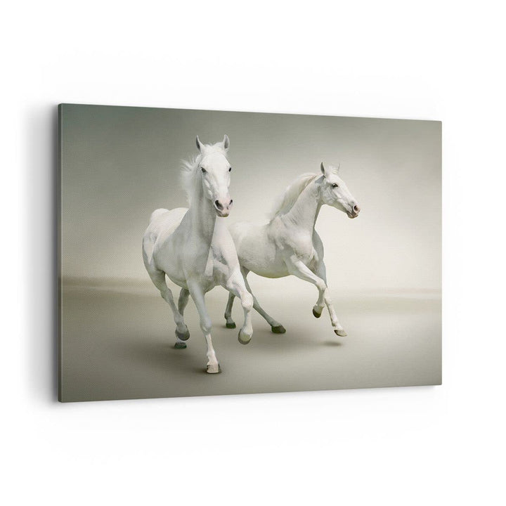 Bilder auf Leinwand 100x70cm Leinwandbild Tiere araber pferd bauernhof Gross Wanddeko Bild Schlafzim