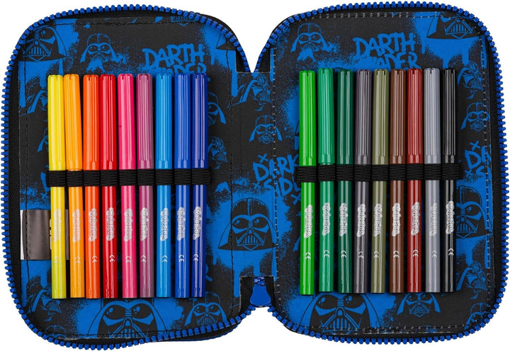 Goldkids - Federmäppchen 3 Fächer - Mäppchen für Mädchen und Jungen - Federmappe 3-Fach Federtasche
