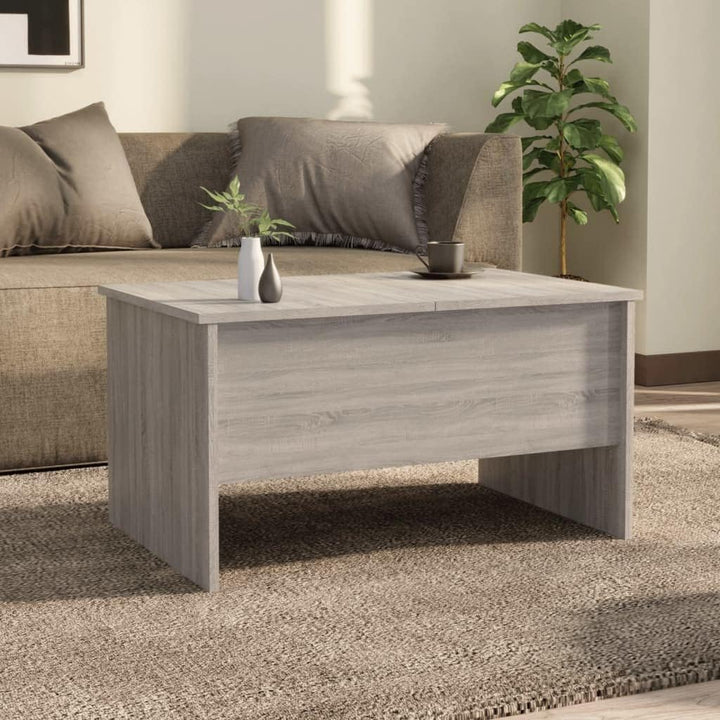 WIFESE Couchtisch Höhenverstellbar 80x50x42,5 cm Beistelltisch Holz Wohnzimmertisch Modern Stilvolle
