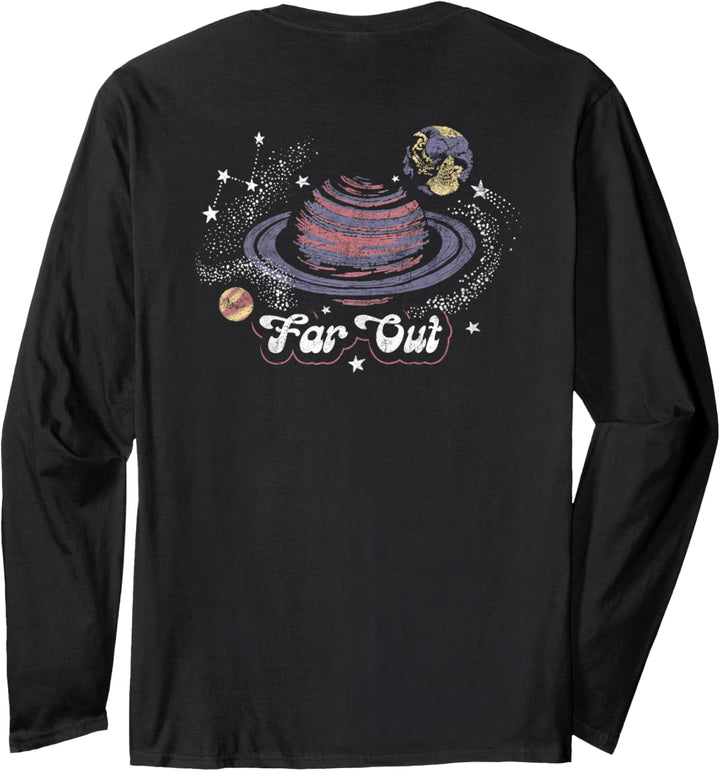Trendy You're Outta This World Retro Solar System Front Back Langarmshirt