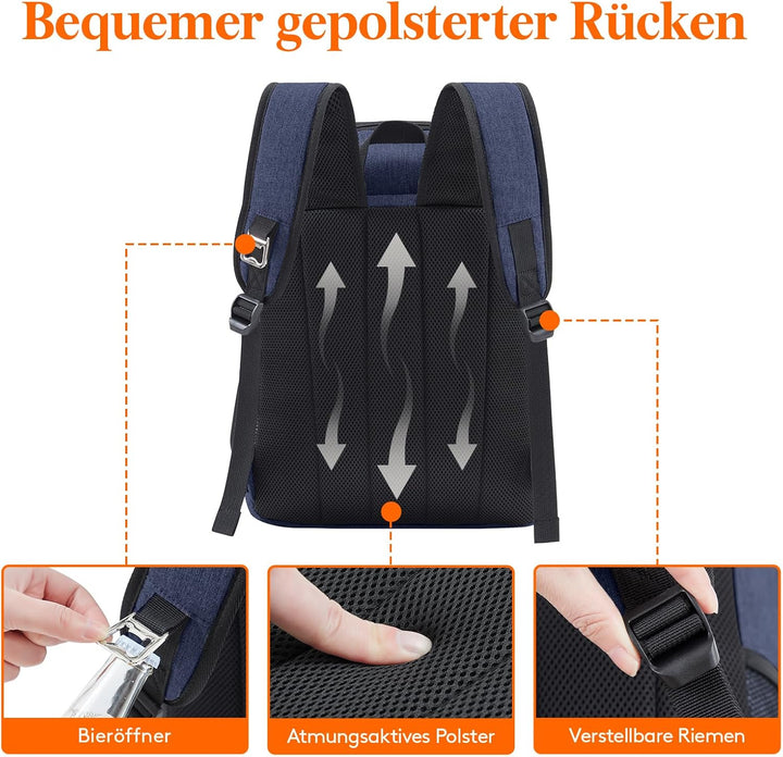 Lifewit 32L, 34 Dosen, isolierte Kühltasche, Grosse kühlrucksack, auslaufsichere tragbare Lunchtasch