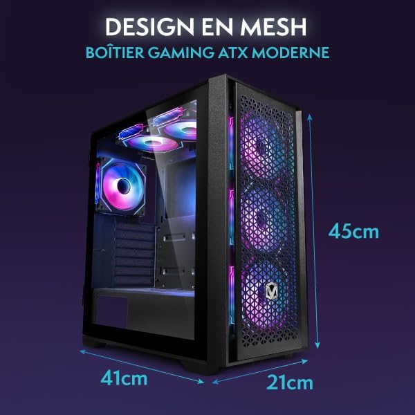 Vibox V-8 Gaming PC Set Komplett • Monitor 23 Zoll • AMD Ryzen 5 5500 4,2GHz • Nvidia RTX 3050 6GB •