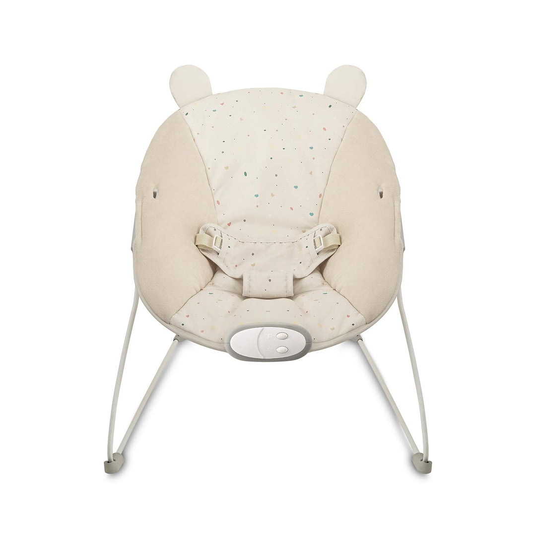 MoMi GLOSSY Babywippe für Babys bis 9 kg, 3-Punkt-Sicherheitsgurt, Metallgestell mit Antirutsch-Füss