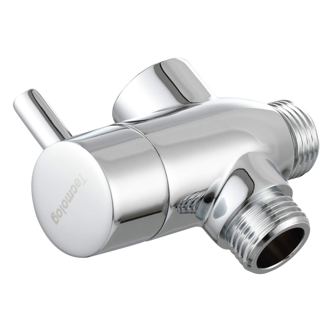 Tecmolog Umstellventil Dusche 3 Wege 1/2" Messing Absperrventil Dusche T Adapter für Handbrause DSF0
