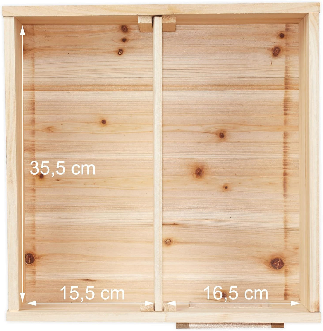 Relaxdays Igelhaus, geflammtes Holz, Igelhotel Boden, 2 Kammern, Winterquartier Igel, Garten, HBT 21