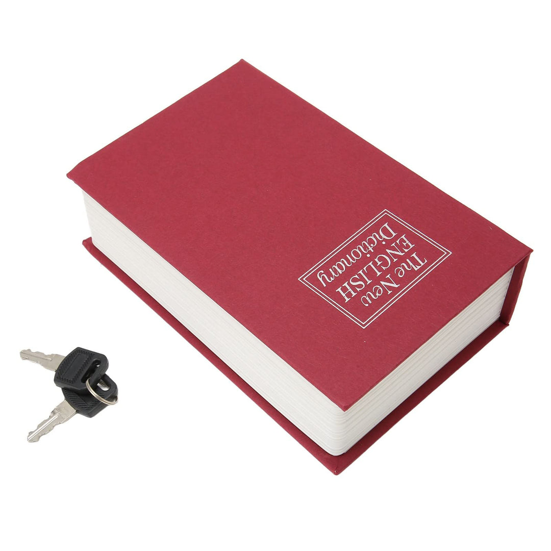 Buch-Safe Tresor mit 2 Schlüsseln, 18 x 11,5 x 5,5 cm Stahlkassette für Geld, Dokumente und Schmuck,