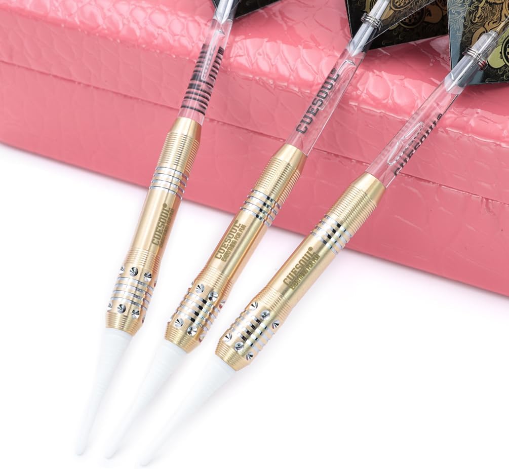 Cuesoul 16 Grams Deluxe Soft Tip Darts Set with Luxury Case（Black Scorpion Series） HX-STL-B2304+D601