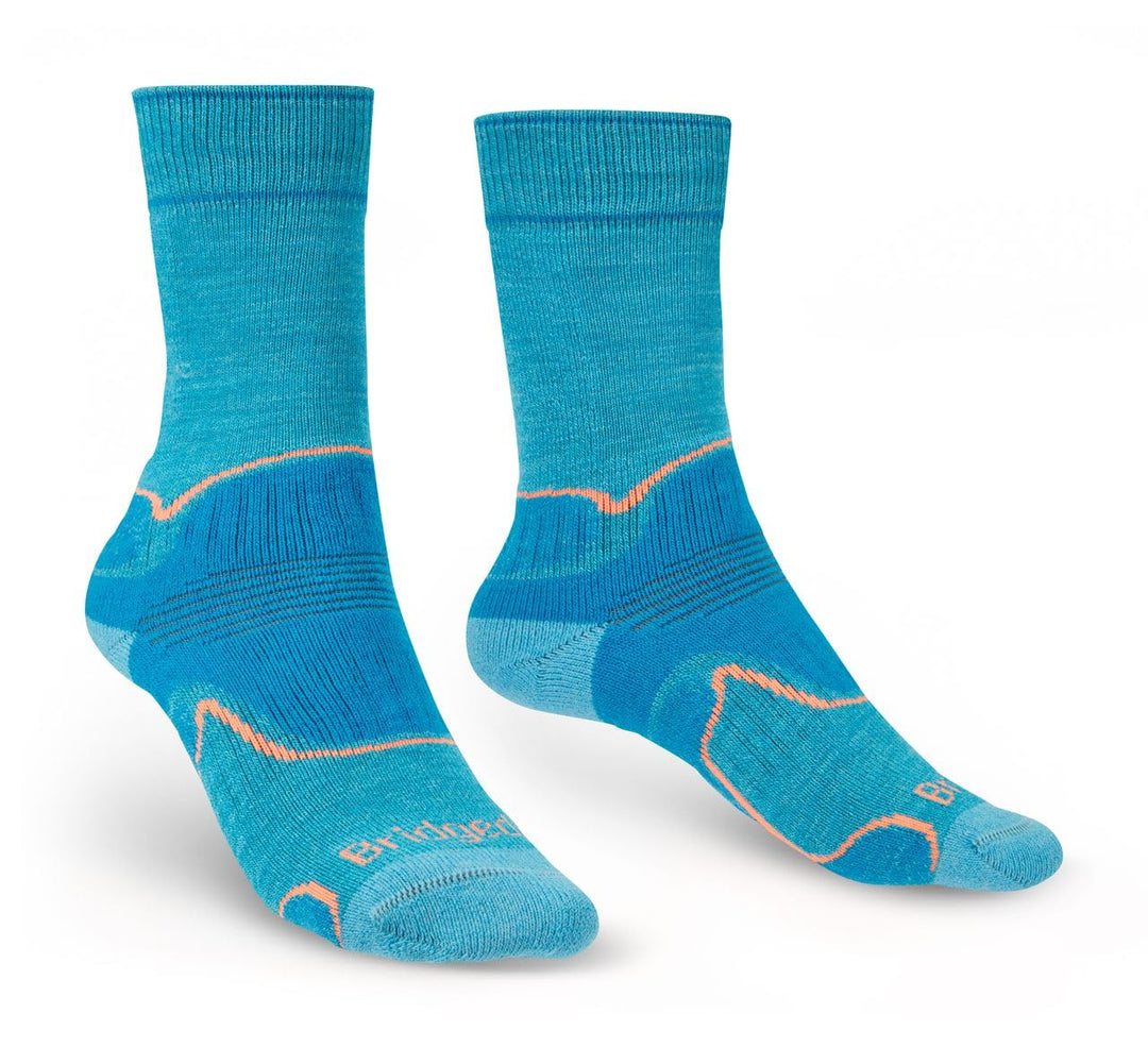 Bridgedale Damen Hike MW Merino Performance Socken Outdoor-Socken M Türkis, M Türkis