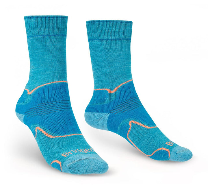 Bridgedale Damen Hike MW Merino Performance Socken Outdoor-Socken M Türkis, M Türkis