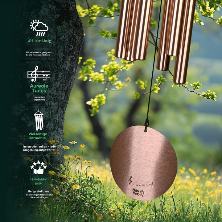 Wind chimes - Aureole Tunes 36" Rose Gold, Gold