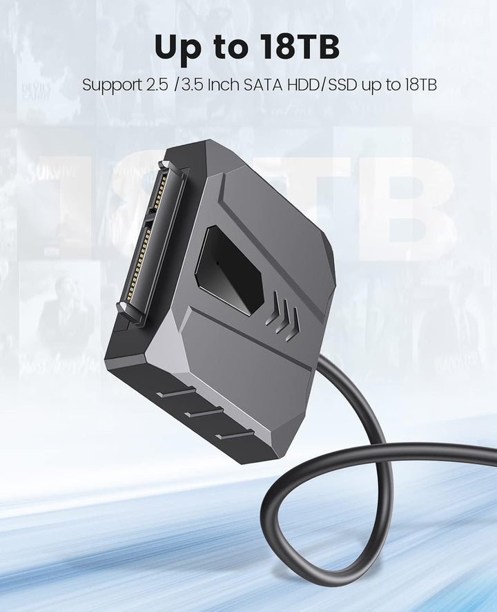 ORICO SATA Kabel Adapter,USB 3.0 zu SATA III Kabel für 3,5 Zoll HDD/SSD Festplatten,Unterstützt UASP