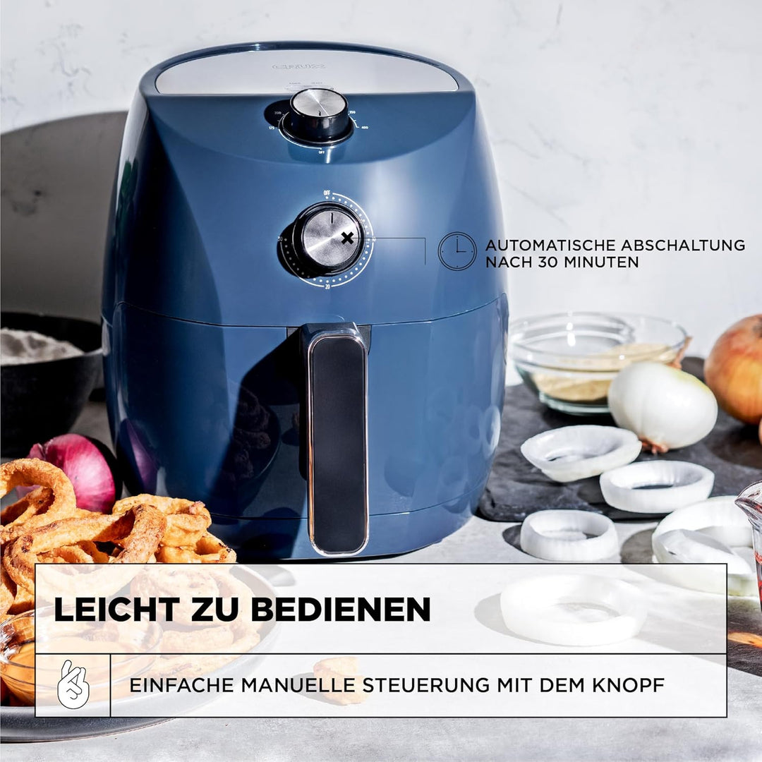 Crux 3,5 l manuelle Heissluftfritteuse, schnelleres Vorheizen, schnelles Frittieren ohne Öl, spülmas
