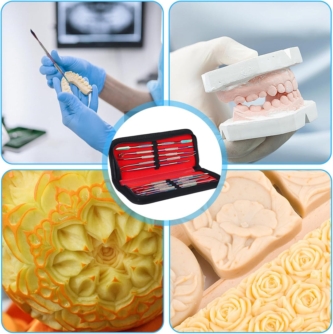 Nizirioo Modellierwerkzeug Modelierwerkzeugset Wachsschnitzer Werkzeuge: 10 Stück Töpferwerkzeug Set