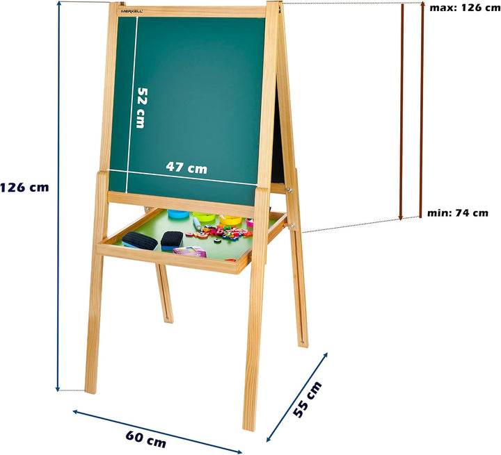 LEOMARK Maltafel für Kinder - Deluxe Tafel - Schreibtafel mit Zubehör, Kindertafel mit Kreide und Ma