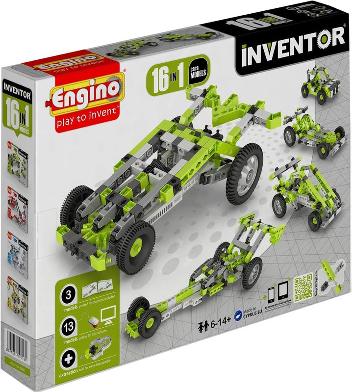 Engino-INVENTOR 1631 - Konstruktionsbausatz 16 in 1 Autos