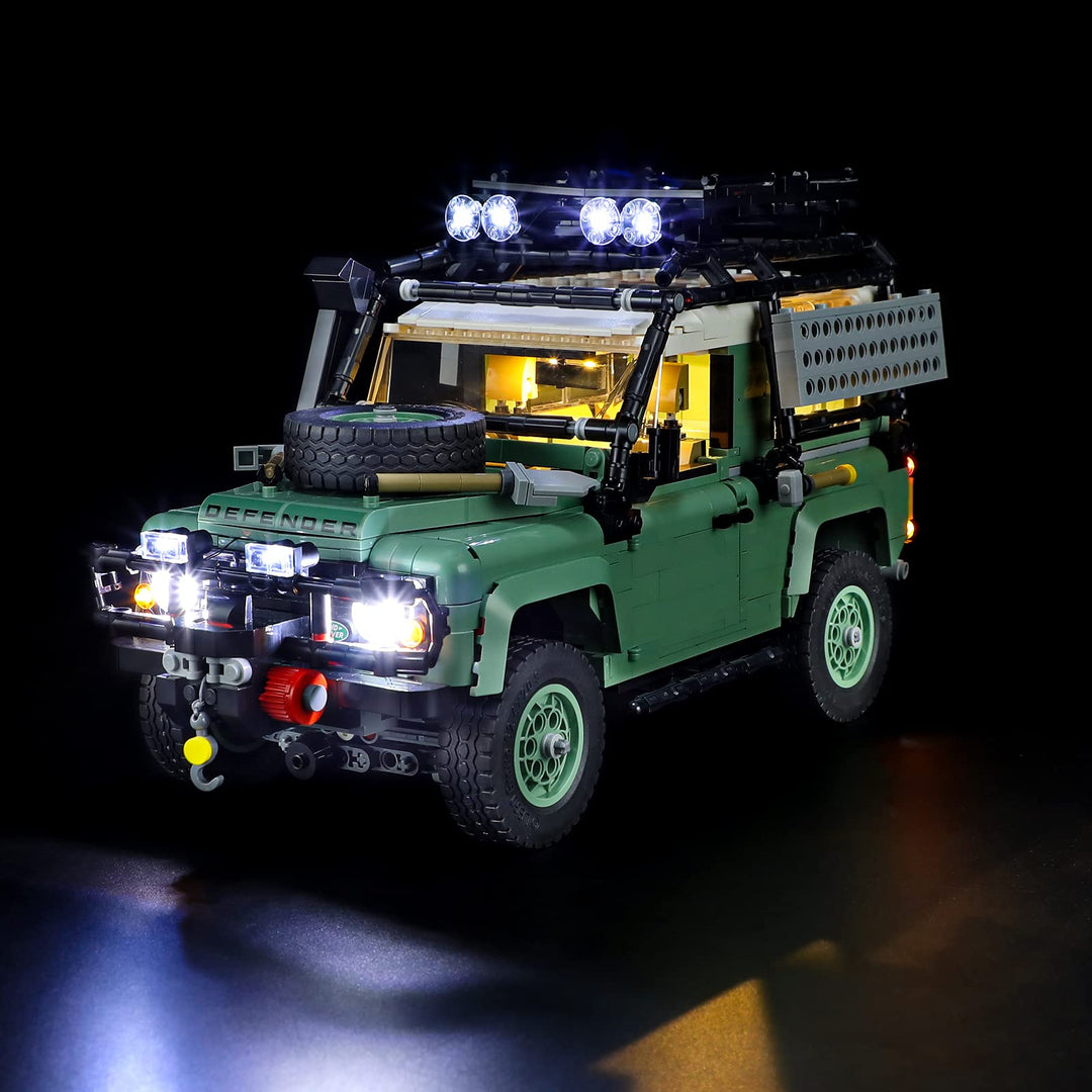 GEAMENT LED Licht-Set Kompatibel mit Lego Klassischer Land Rover Defender 90 (Land Rover Classic Def