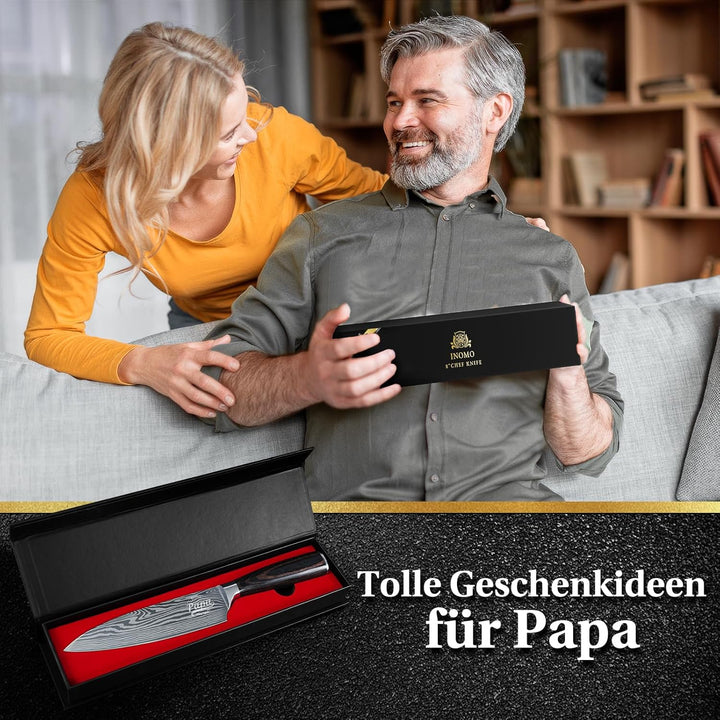 INOMO Geschenke für Männer, Küchenmesser Männer Geschenke für Papa Geburtstagsgeschenk für Männer, K