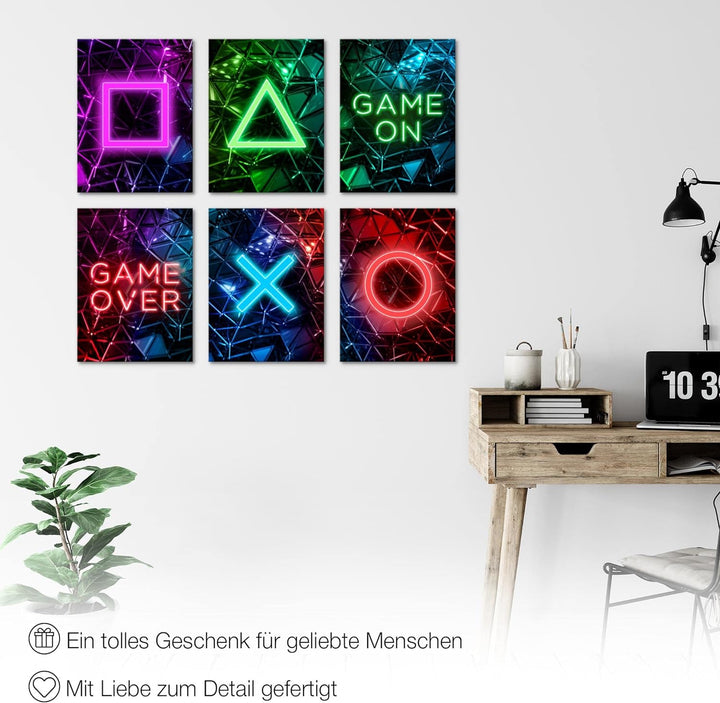 Novart Set Wandbilder - KEIN EXTRA RAMEN BENÖTIGT - Kinderzimmer Junge Teenager - Bilder Modern Spie