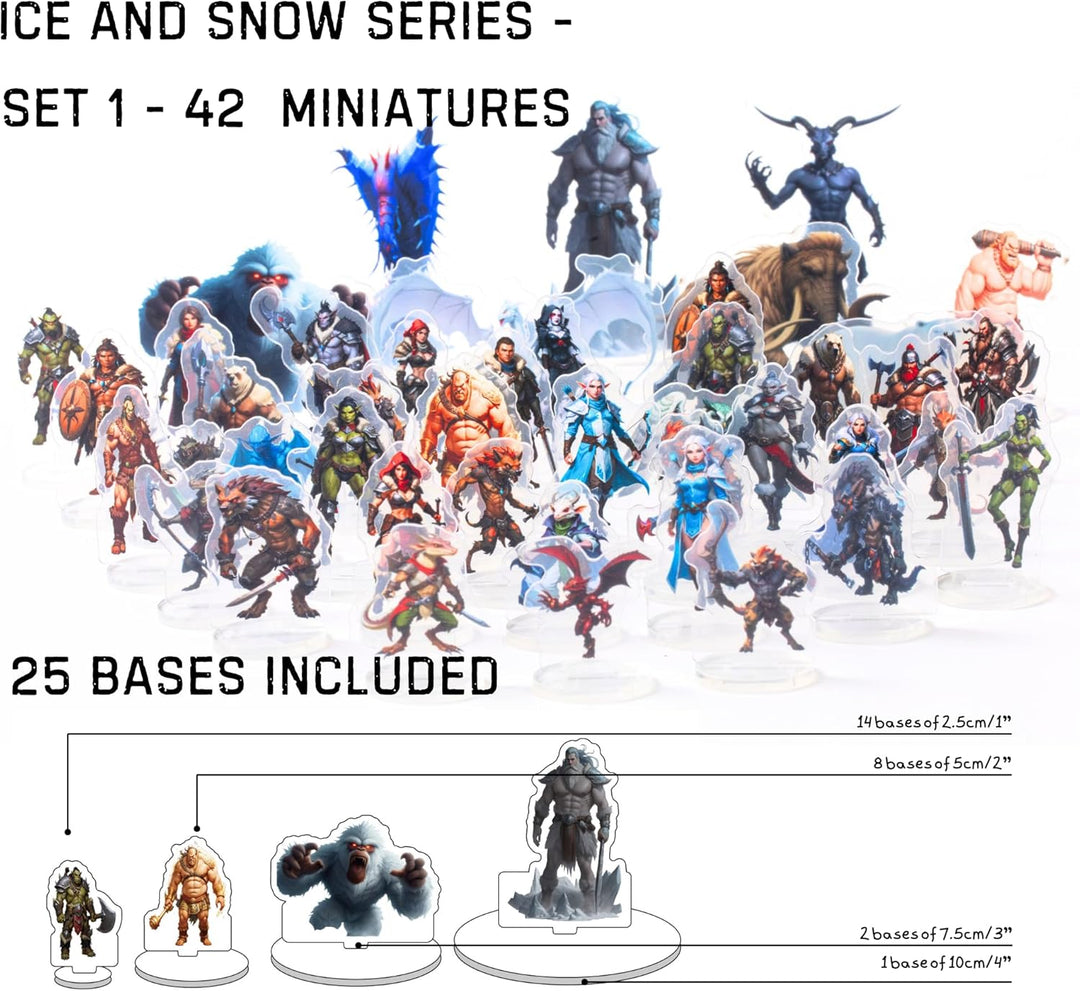 DND Miniatures Bulk Arktisches Thema Dungeons and Dragons Starter Set 2D Figuren D&D 5E Terrain Mini