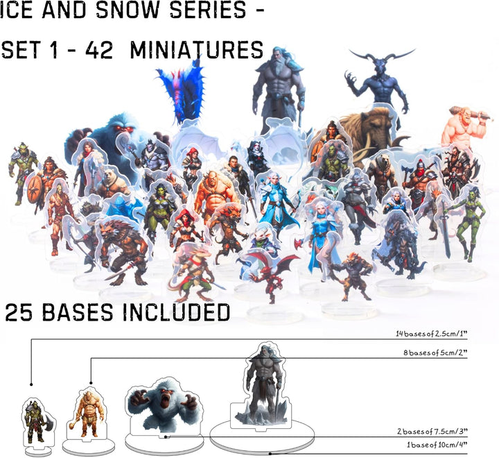 DND Miniatures Bulk Arktisches Thema Dungeons and Dragons Starter Set 2D Figuren D&D 5E Terrain Mini