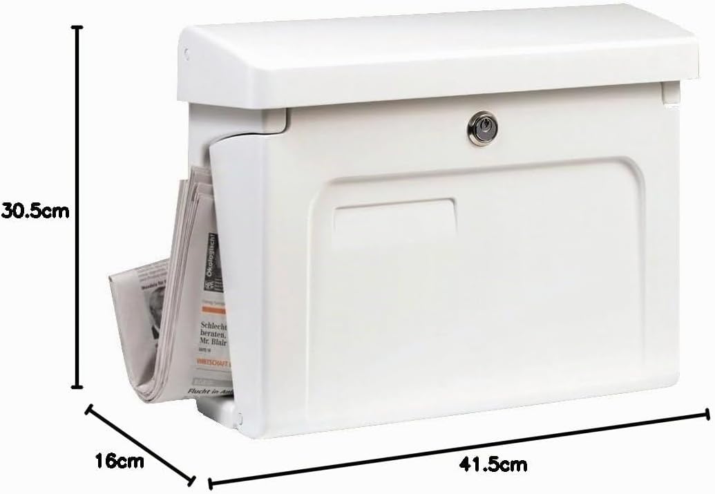 Burg-WÄCHTER Briefkasten mit Zeitungsfach, Kunststoff, Einwurf-Format DIN C4, 2 Schlüssel, Fehmarn 3
