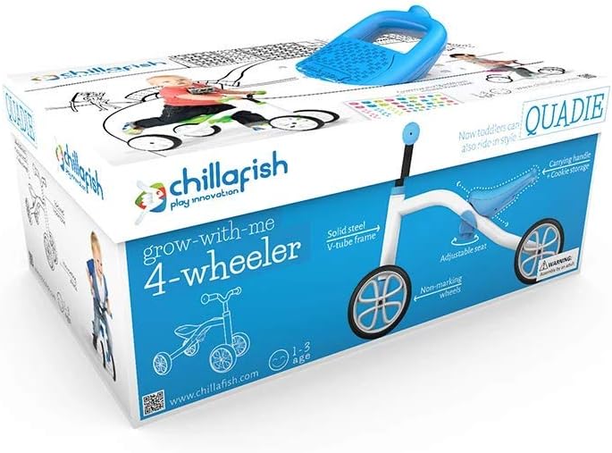Chillafish Quadie stabiles spielfahrzeug für Kinder von 1-3 Jahre, 3 Sitzpositionen, laufrad ab 1 Ja