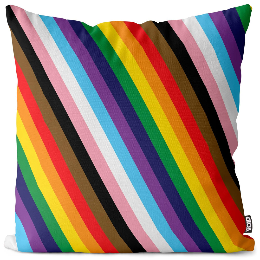 VOID Pride Stripes Streifen Kissenbezug Kissenhülle Polyester wasserfest Outdoor Indoor, Kissen Grös