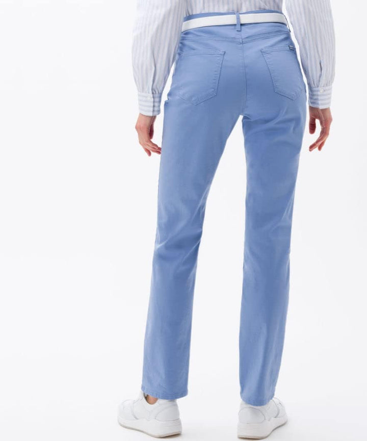 BRAX Damen Hose Style Carola Five-Pocket-Hose aus Wertigem Baumwollsatin 34 Light Blue, 34 Light Blu