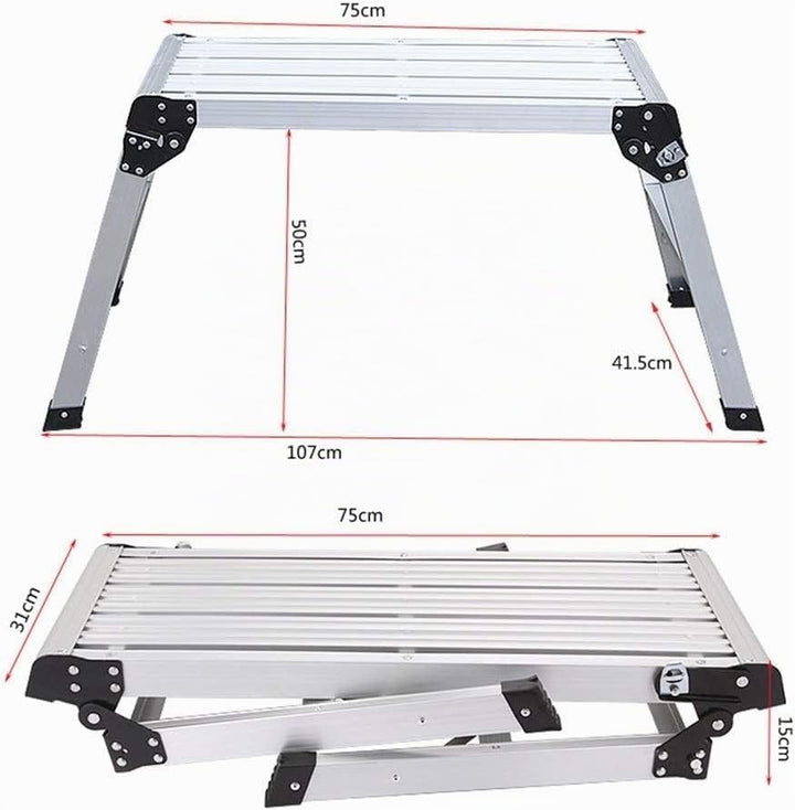 Faltbare Bank Arbeitsbühne Aluminium Stufe Hocker Treppe