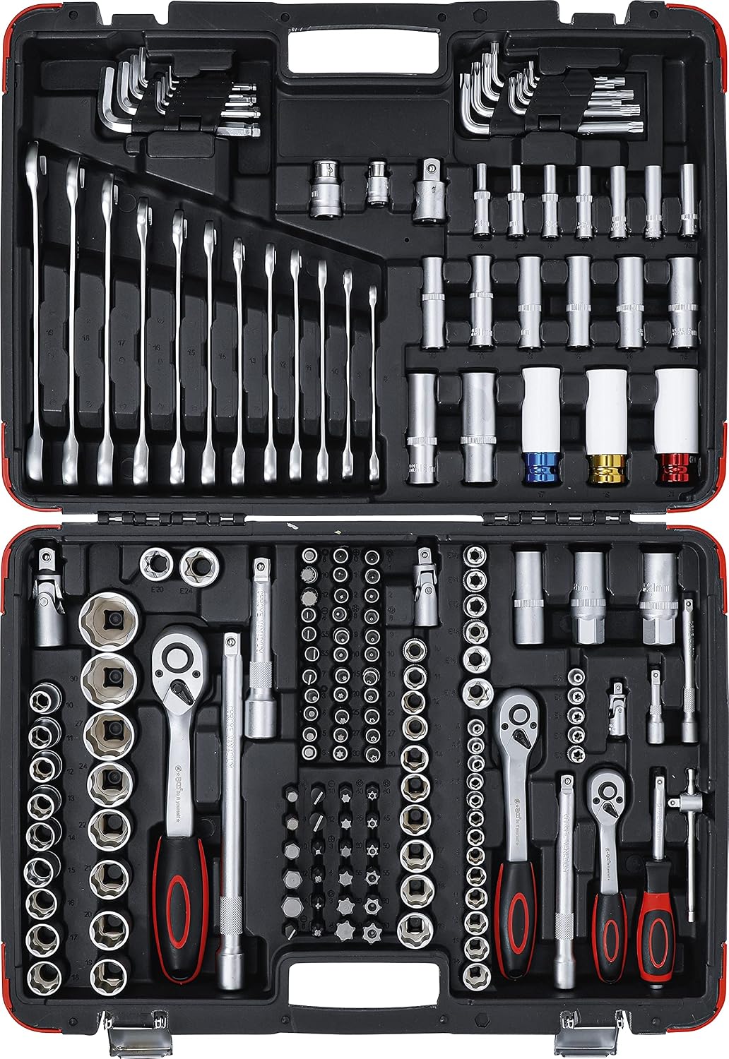BGS Diy 15217 | Steckschlüssel-Satz | Antrieb 6,3 mm (1/4") / 10 mm (3/8") / 12,5 mm (1/2") | 176-tl
