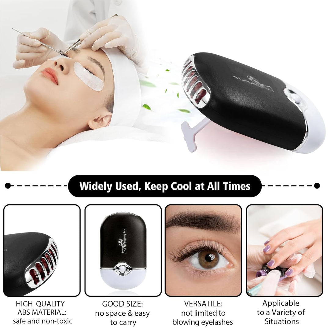 Wimpernverlängerungsreiniger Lash Mousse Wimpern-Shampoo für Wimpernverlängerungen, USB-Mini-Ventila