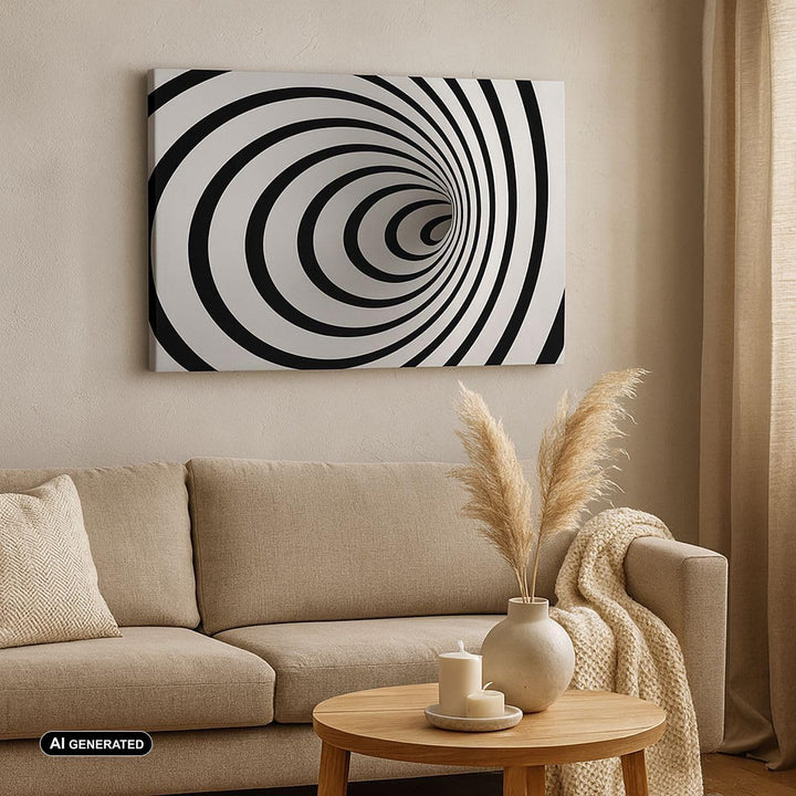 Bilder auf Leinwand 100x70cm Leinwandbild Spirale abstrakt komposition Gross Wanddeko Bild Schlafzim