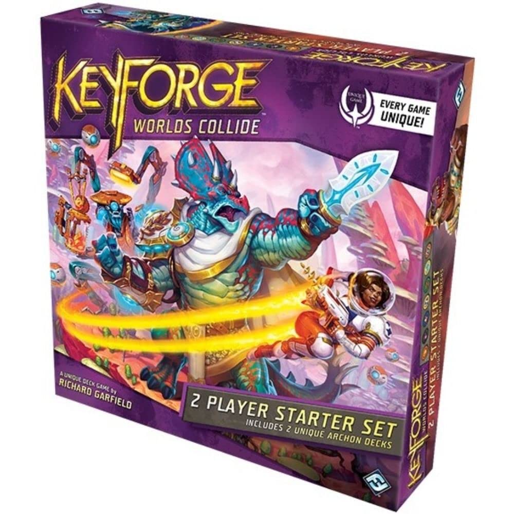 Fantasy Flight Games FFGKF07 KeyForge: Worlds Collide 2 Spieler Starter Set, gemischte Farben KeyFor
