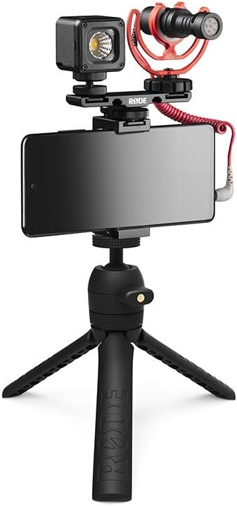 RØDE Vlogger-Set Komplettpaket für mobiles Filmen mit hochwertigem Mikrofon, Stativ, LED-Licht und Z