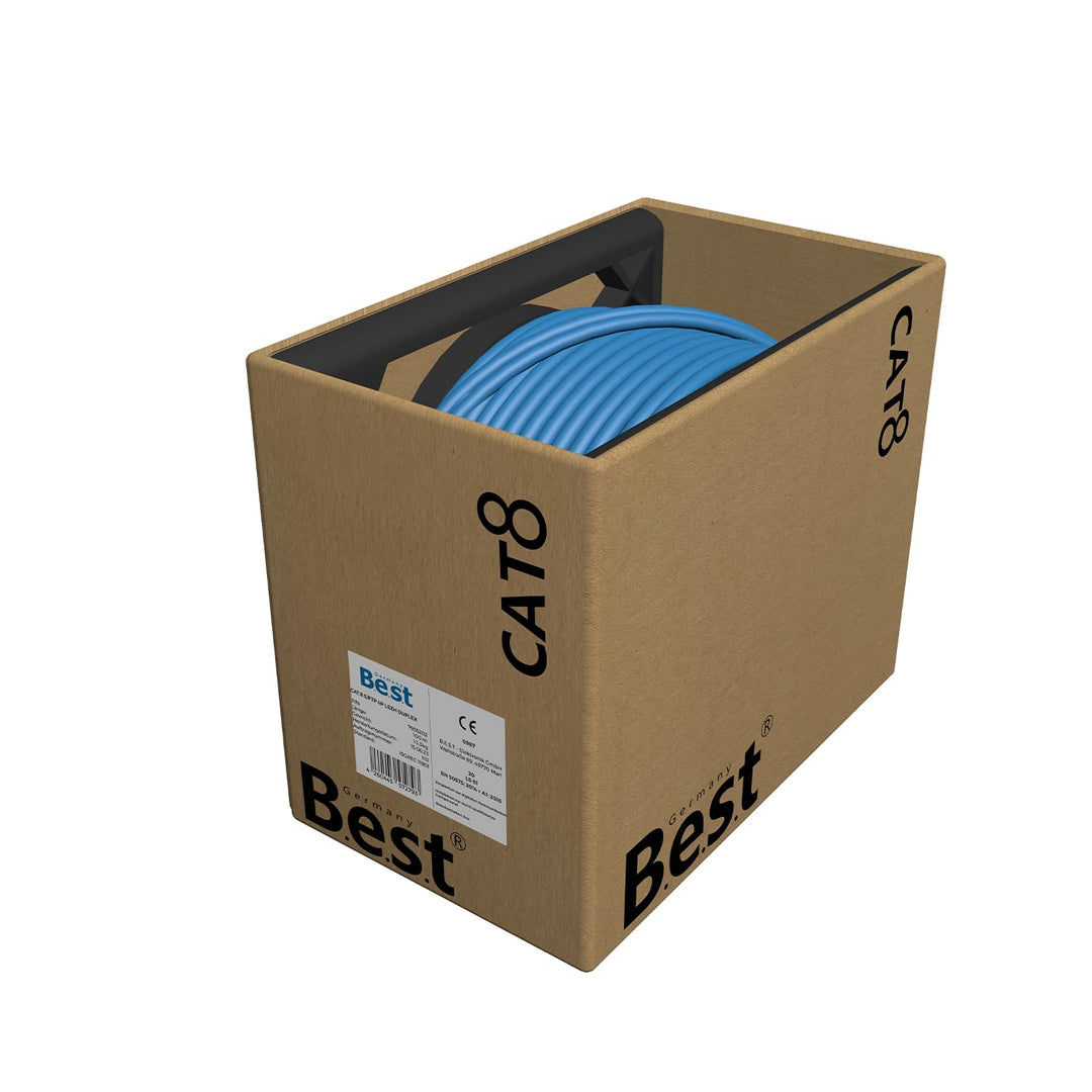 Germany B.e.s.t 100M CAT 8 Duplex Netzwerkkabel Verlegekabel Kupfer LAN Kabel Ethernetkabel S/FTP 40