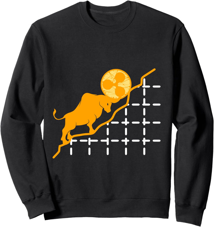 Ripple Bulle XRP Geld Kryptowährung Blockchain Trader Sweatshirt
