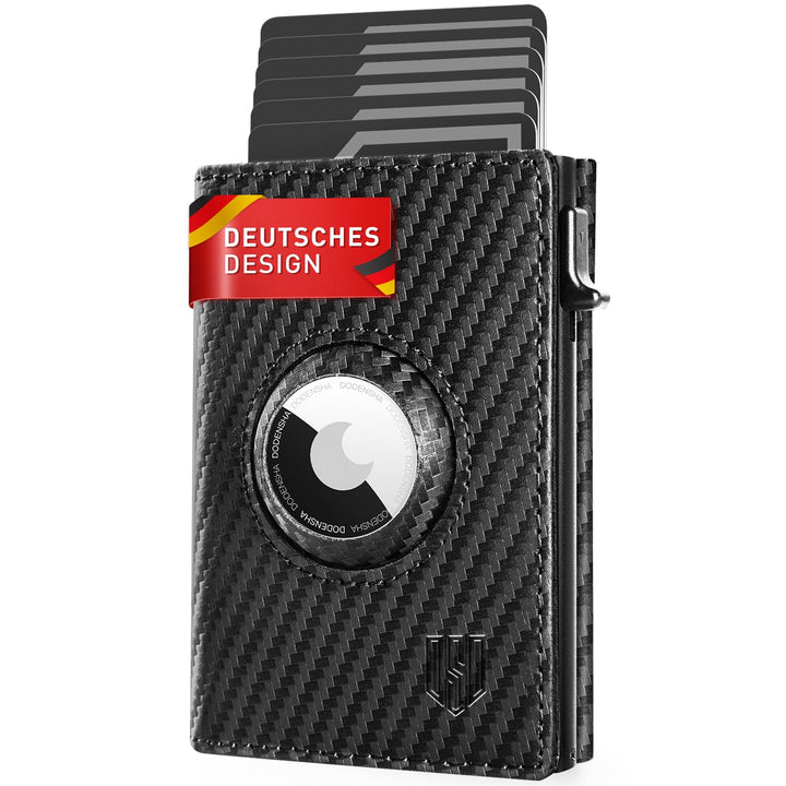 DODENSHA® AirTag* Wallet mit RFID Schut I Geldbörse Herren mit Münzfach I Smart Airtag Wallet Klein