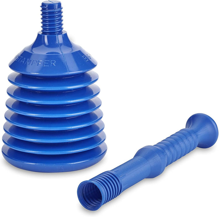 TURBO PRODUKTE Turbo Stampfer Blau - Pömpel rohrfrei - Saugglocke für Toilette, Waschbecken, Dusche