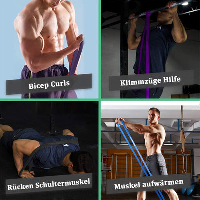 Fitnessbänder Widerstandsbänder Set, Klimmzug Theraband Resistance Bands, Fitnessband Gymnastikband