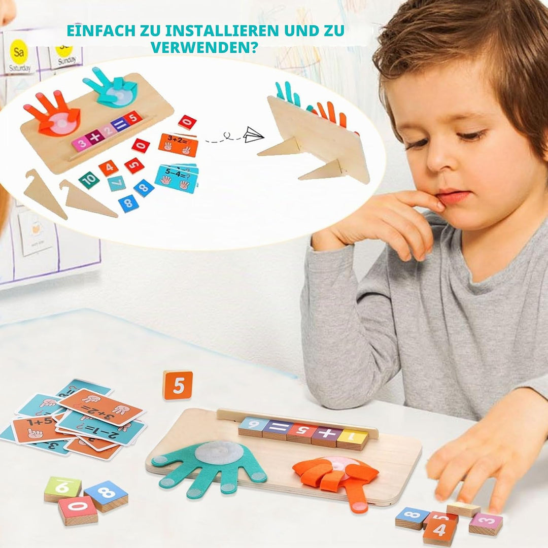 Holz Mathe Spielzeug Zählen Lernen für Kinder, Pädagogische Rechenspiel 3 4 5 6 Jahre, Montessori Ma