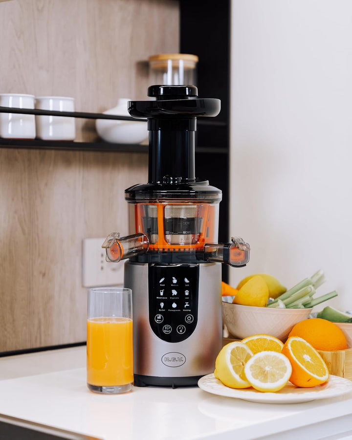 RGV Juice Art Digital 110851 Entsafter mit digitaler Anzeige, silberfarben