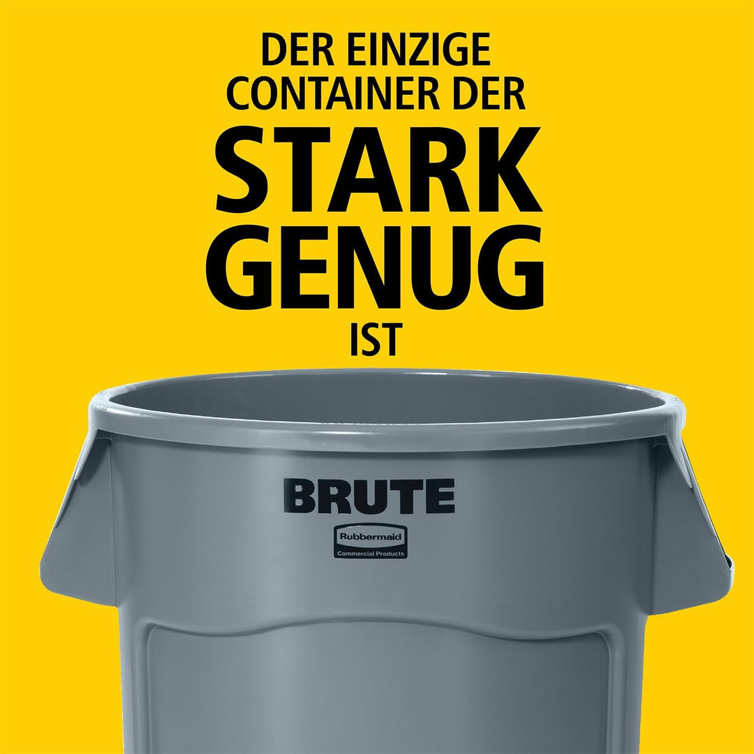Rubbermaid Commercial Products FG261000GRAY-001 Brute Round Container, 37.9 L, Grey grau 58 x 57 x 7