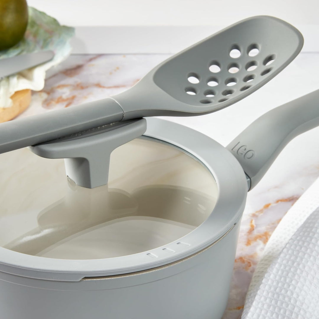 BergHOFF Leo Antihaft Stielkasserolle mit Deckel Balance Moonmist 18cm