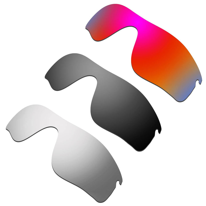 HKUCO Verstärken Ersatz-Brillengläser für Oakley RadarLock Path Rot/Schwarz/Titan TAC Polarisiert